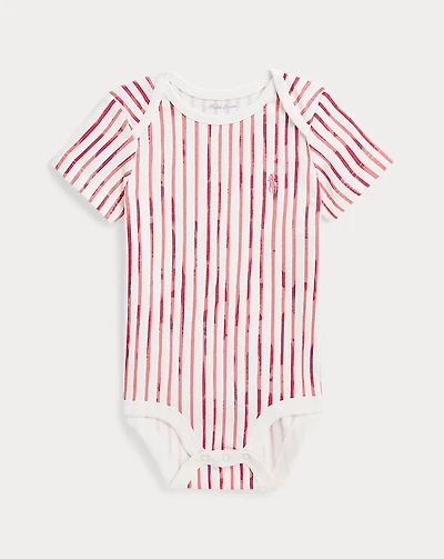 Striped Cotton Jersey Bodysuit