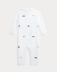 Embroidered Organic Cotton Coverall