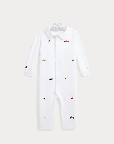 Embroidered Organic Cotton Coverall