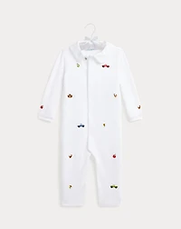 Embroidered Organic Cotton Coverall