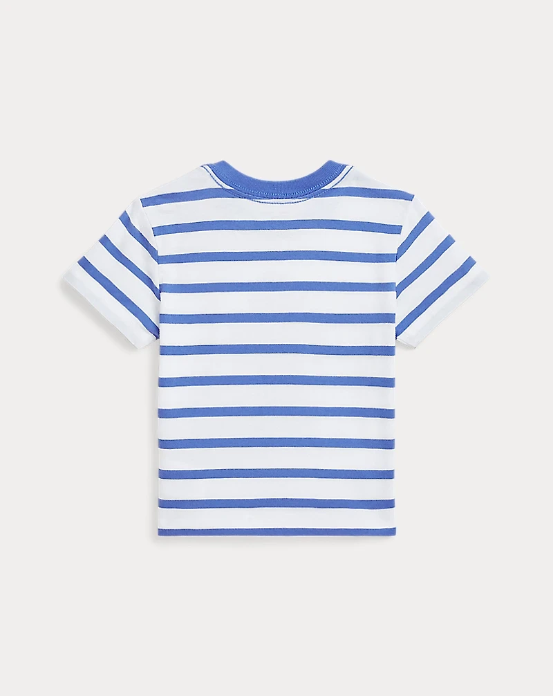 Polo Bear Striped Cotton Jersey Tee