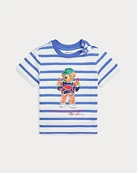 Polo Bear Striped Cotton Jersey Tee