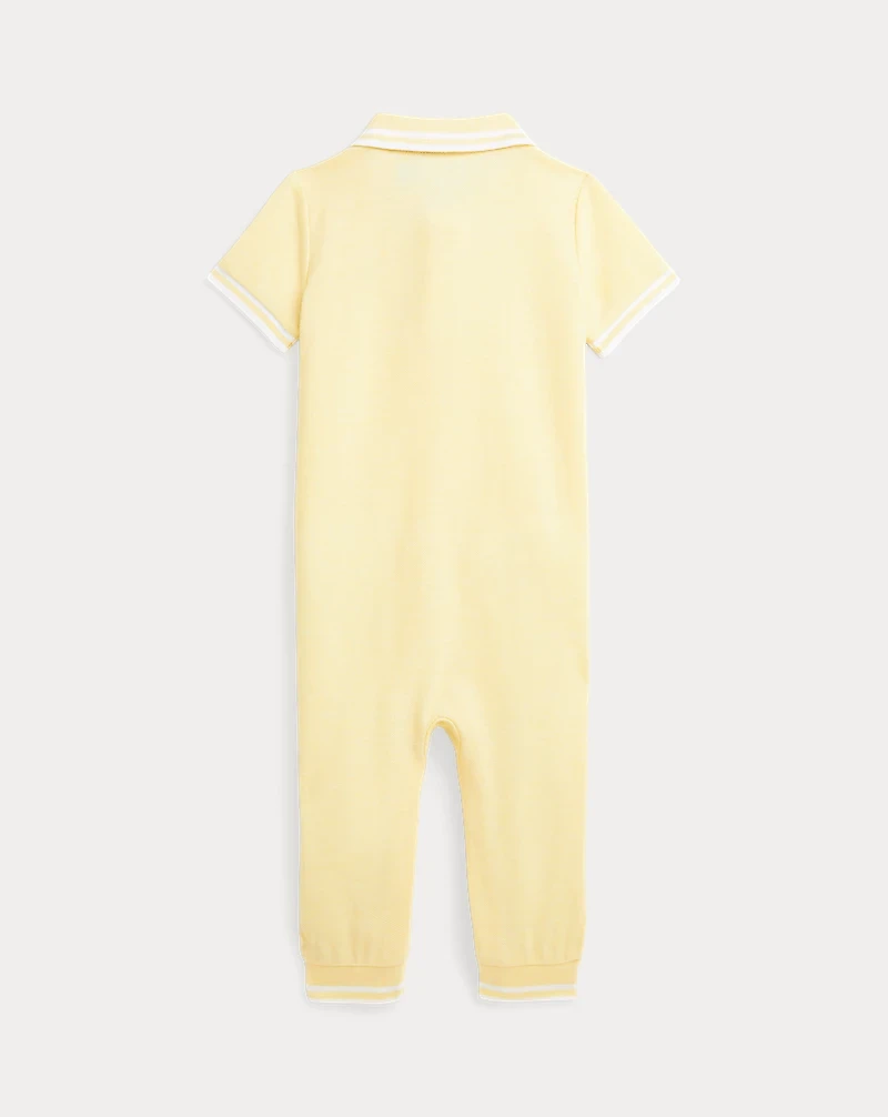Cotton Oxford Mesh Polo Coverall
