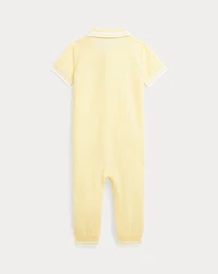 Cotton Oxford Mesh Polo Coverall