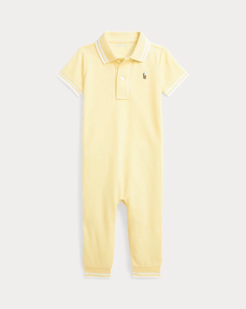 Cotton Oxford Mesh Polo Coverall