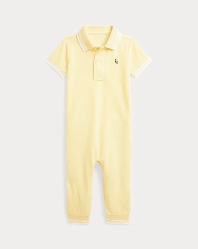 Cotton Oxford Mesh Polo Coverall