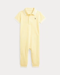Cotton Oxford Mesh Polo Coverall