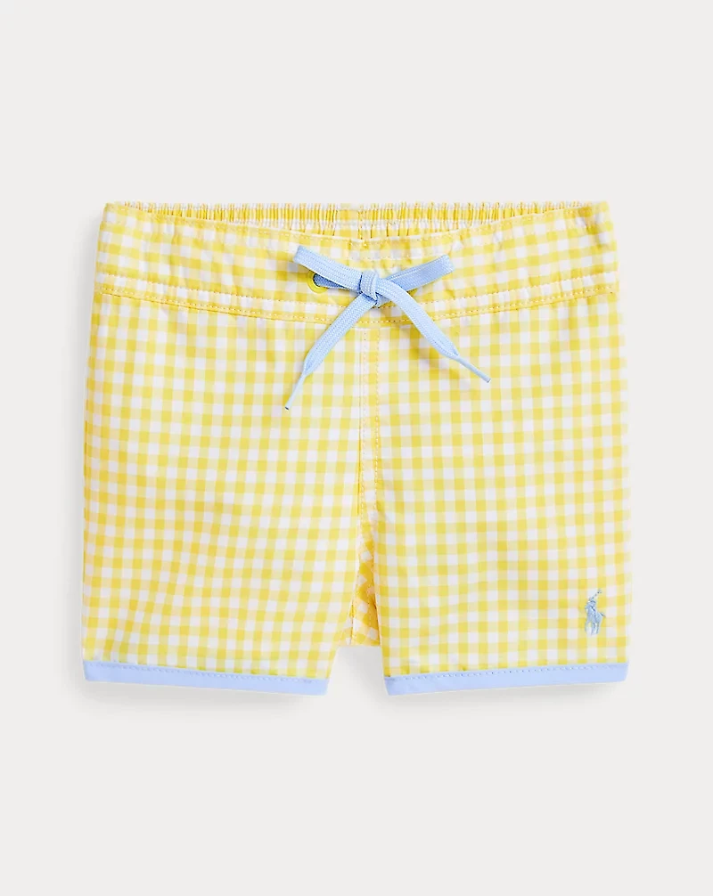 Gingham Swim Trunk