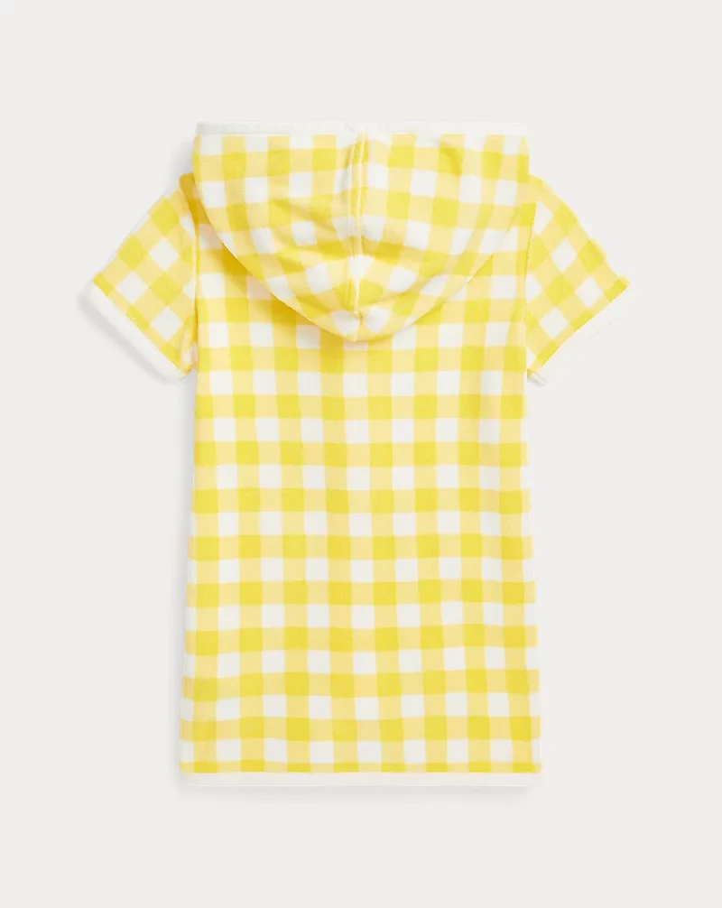 Gingham Terry Hooded Cover-Up