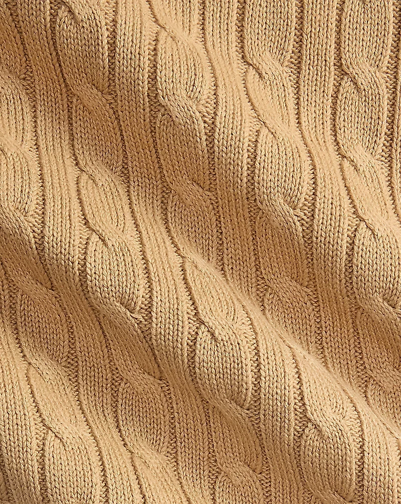 Cable-Knit Cotton Baby Blanket