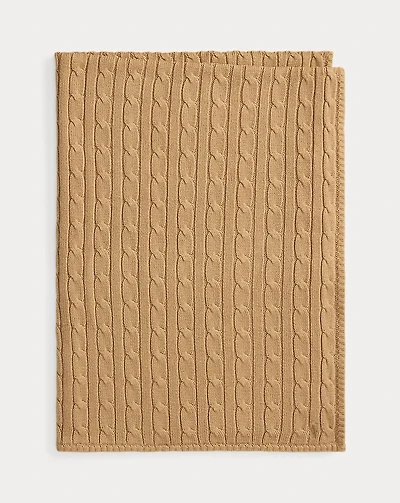 Cable-Knit Cotton Baby Blanket