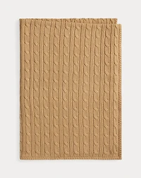 Cable-Knit Cotton Baby Blanket