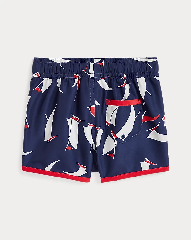 Sailboat-Print Swim Trunk