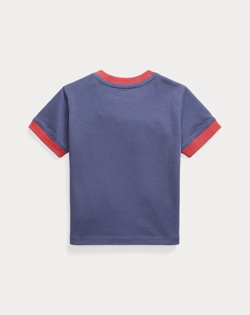 Logo Cotton Jersey Ringer Tee