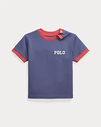 Logo Cotton Jersey Ringer Tee