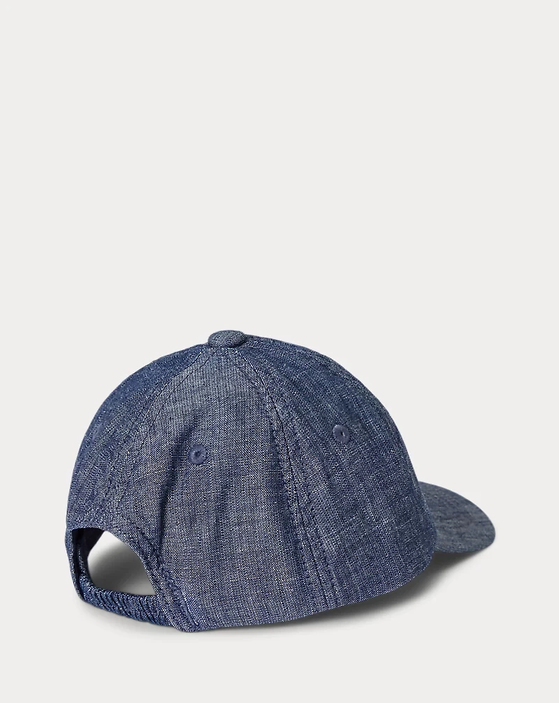 Polo Bear Cotton Chambray Ball Cap