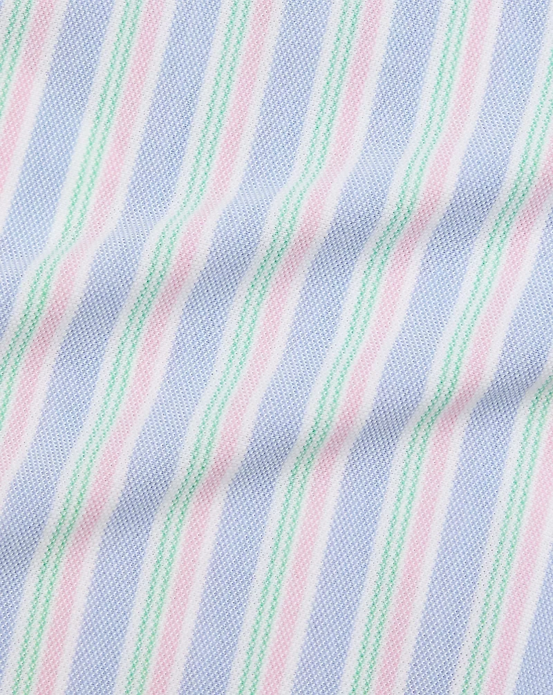 Striped Oxford Mesh Polo Bodysuit