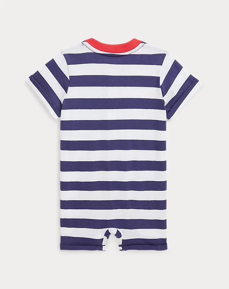 Striped Cotton Jersey Shortall