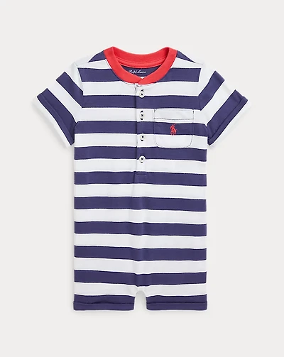 Striped Cotton Jersey Shortall