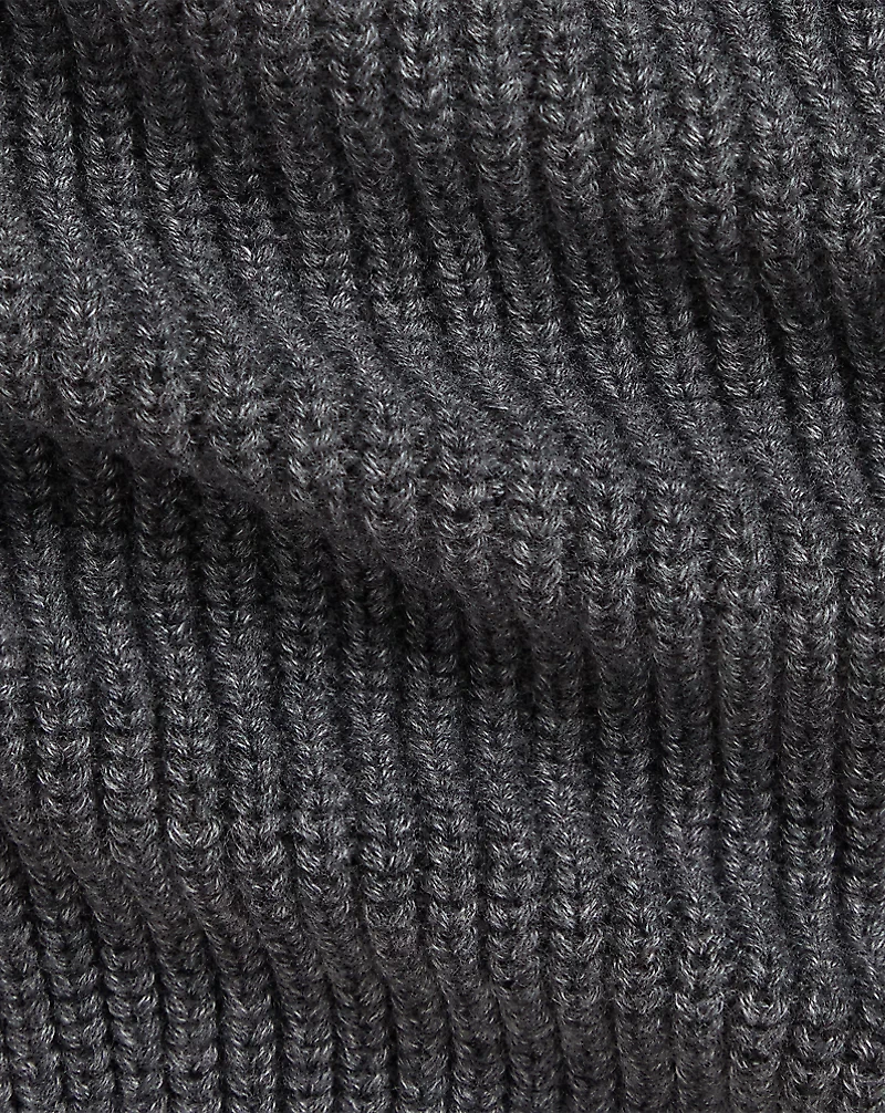 Cotton Letterman Full-Zip Sweater