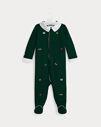Embroidered Cotton Interlock Coverall
