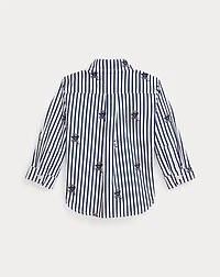 Polo Bear Striped Cotton Poplin Shirt