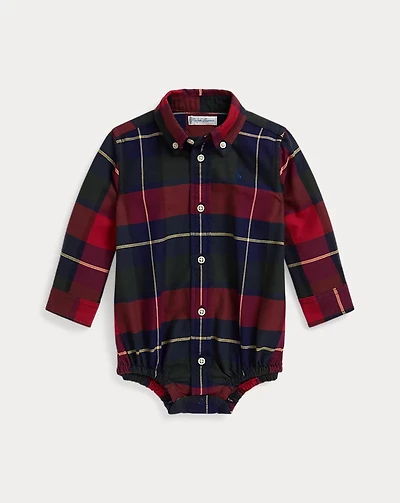 Plaid Cotton Oxford Bodysuit