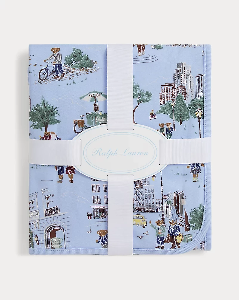 Polo Bear Cotton Interlock Blanket