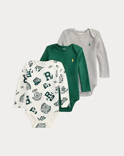 Cotton Interlock Bodysuit 3-Pack