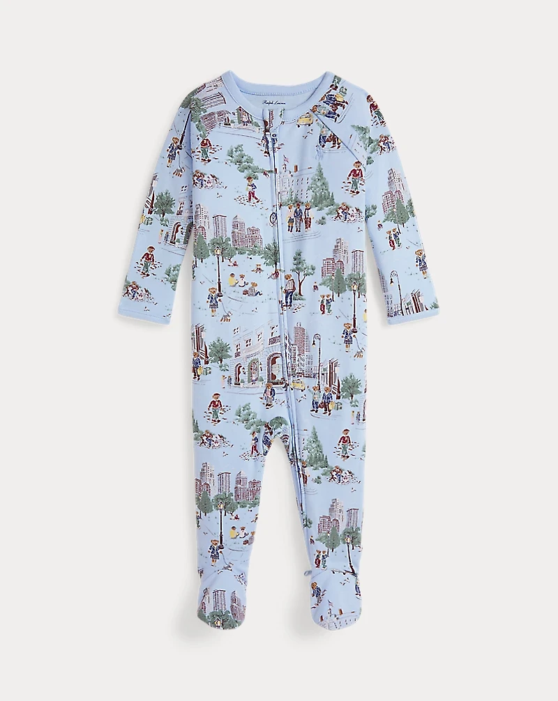 Polo Bear Cotton Footed Coverall