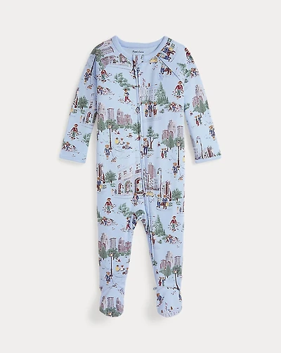 Polo Bear Cotton Footed Coverall