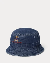 Polo Bear Indigo Denim Bucket Hat