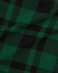 Plaid Cotton Mesh Polo Coverall