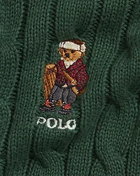 Polo Bear Cotton Full-Zip Sweater