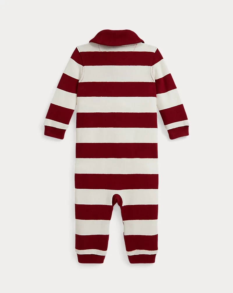 Striped Estate-Rib Cotton Coverall