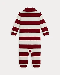 Striped Estate-Rib Cotton Coverall