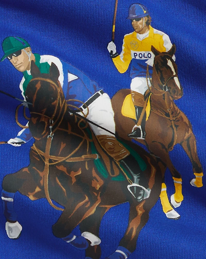 Equestrian-Print Cotton Rugby Coverall