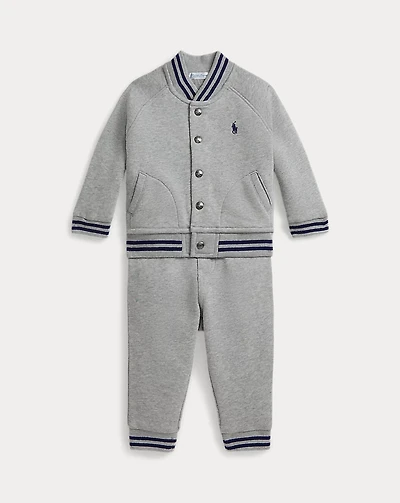 Fleece Baseball Jacket & Jogger Pant