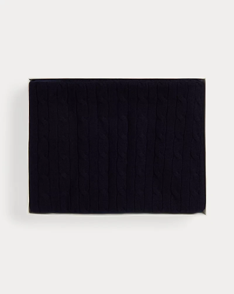 Cable-Knit Cashmere Blanket