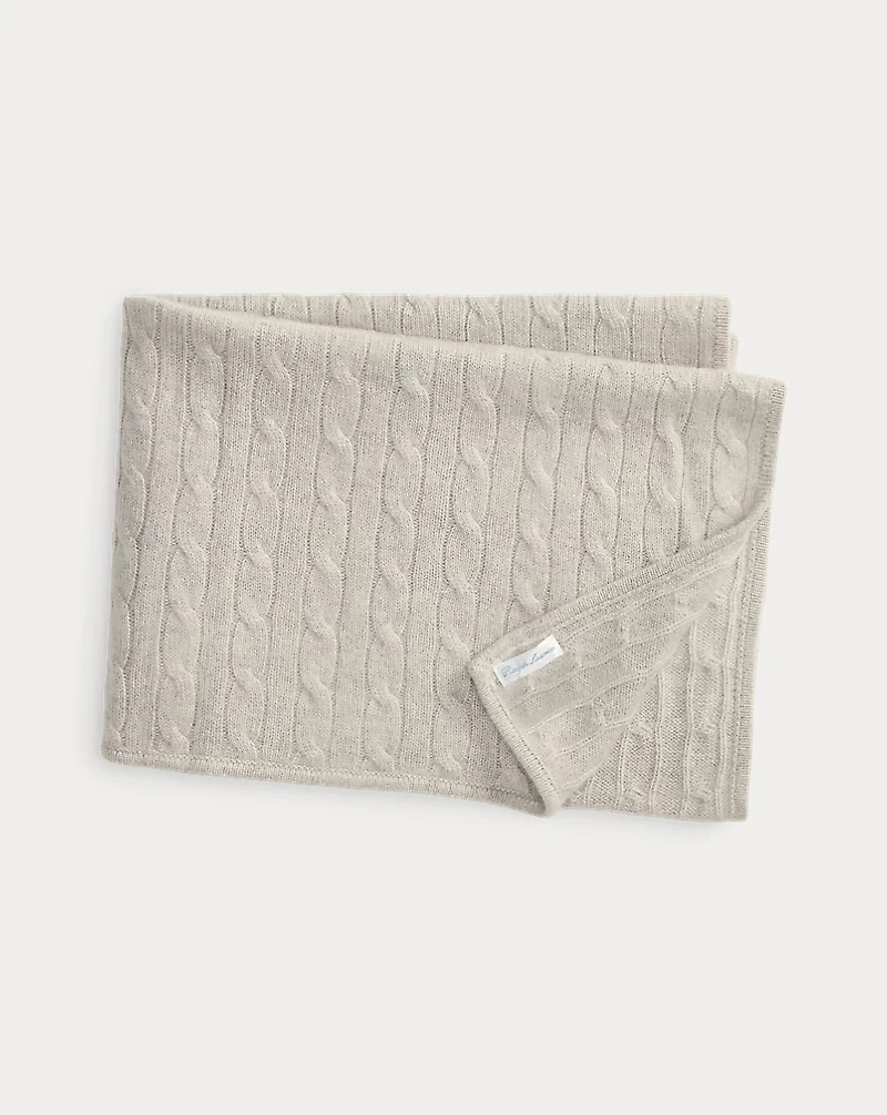 Cable-Knit Cashmere Blanket