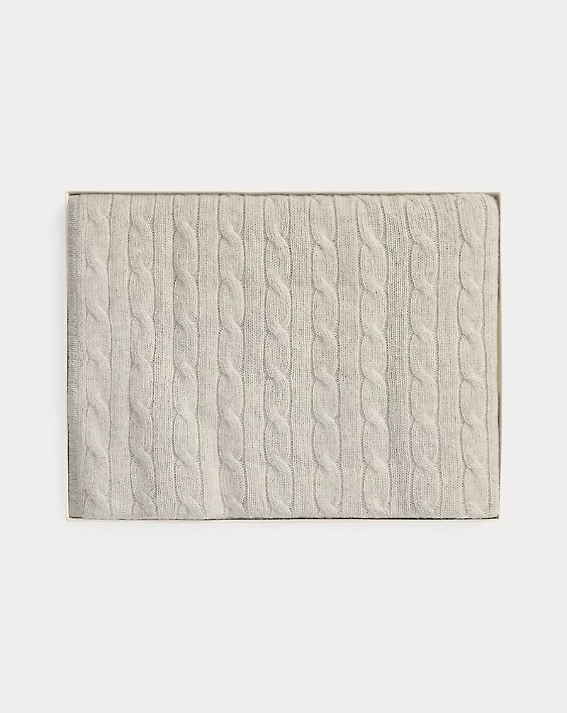 Cable-Knit Cashmere Blanket