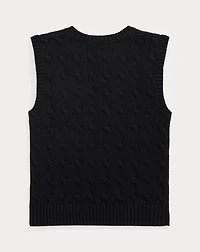 Cable-Knit Cotton Sweater Vest