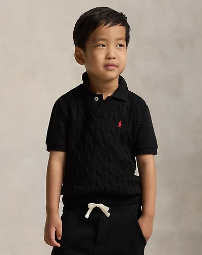 Cable-Knit Cotton Sweater Vest