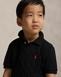 Cable-Knit Cotton Sweater Vest
