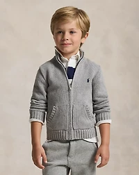 Cotton Full-Zip Sweater