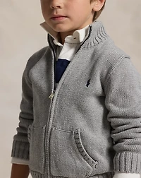Cotton Full-Zip Sweater
