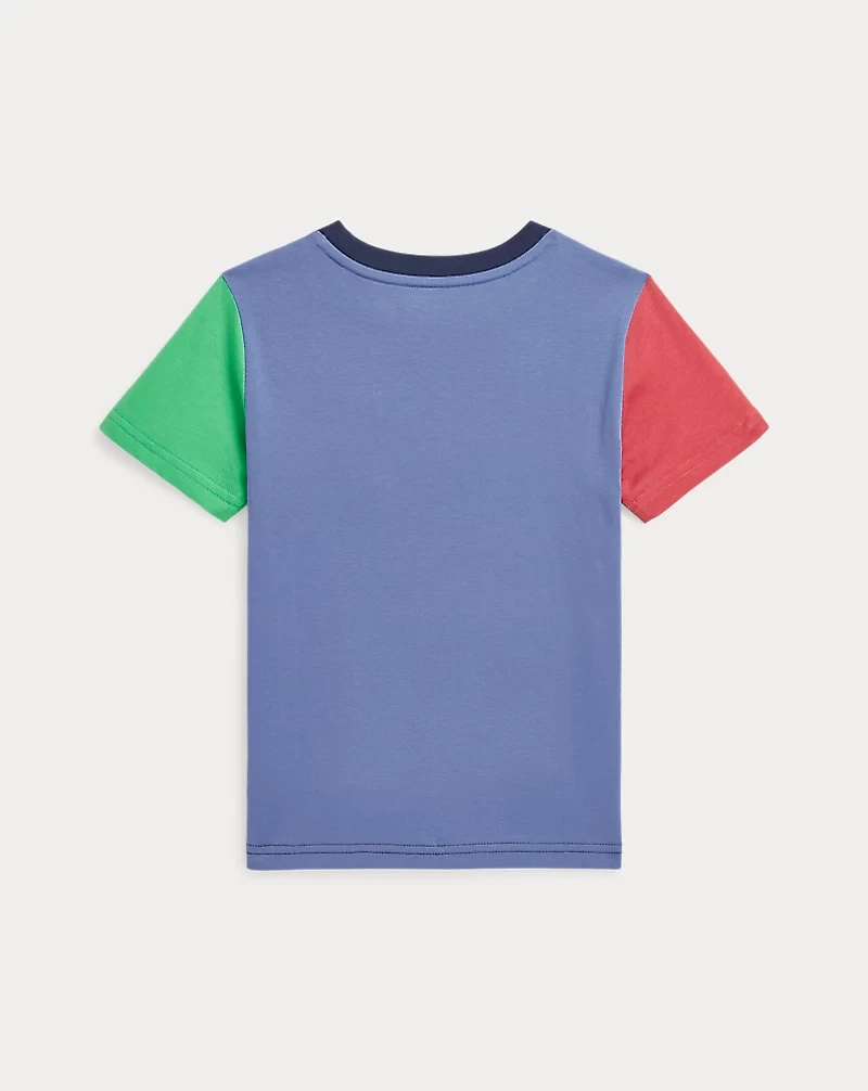 Color-Blocked Cotton Pocket Tee