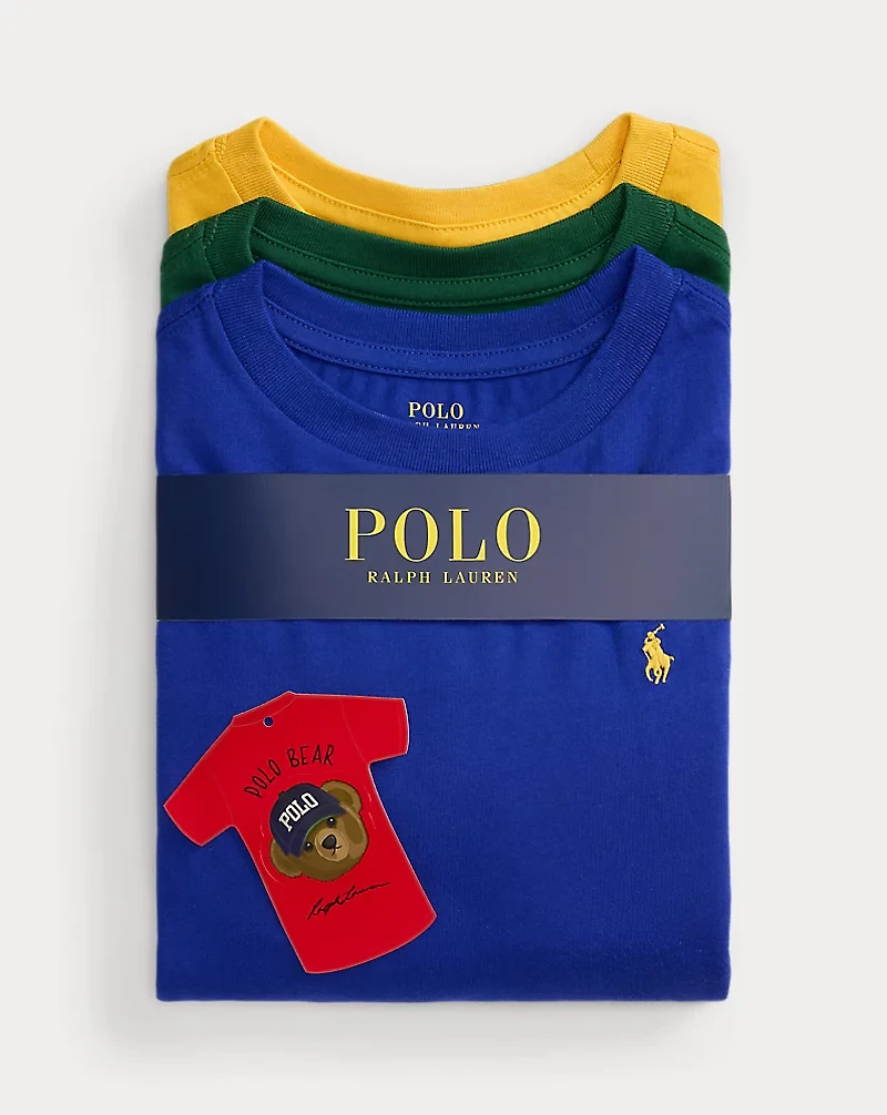 Cotton Jersey Crewneck Tee 3-Pack