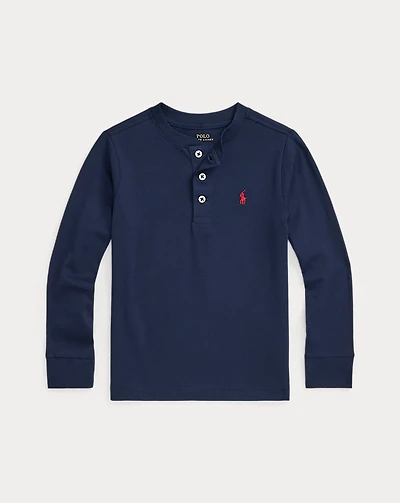 Cotton Jersey Henley Shirt