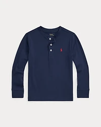 Cotton Jersey Henley Shirt